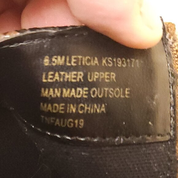 Kensie Brown Black Snake Print Ankle Boots 6.5 - Picture 7 of 7